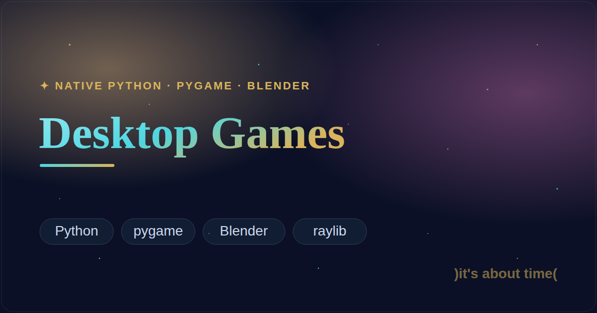 Three desktop games — a 2D vector-physics Asteroids and two 3D Blender-authored raylib titles