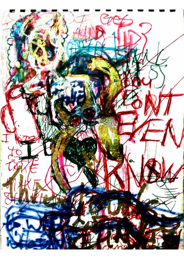 Hand-drawn sketchbook page accompanying Anxiety Is Temporal