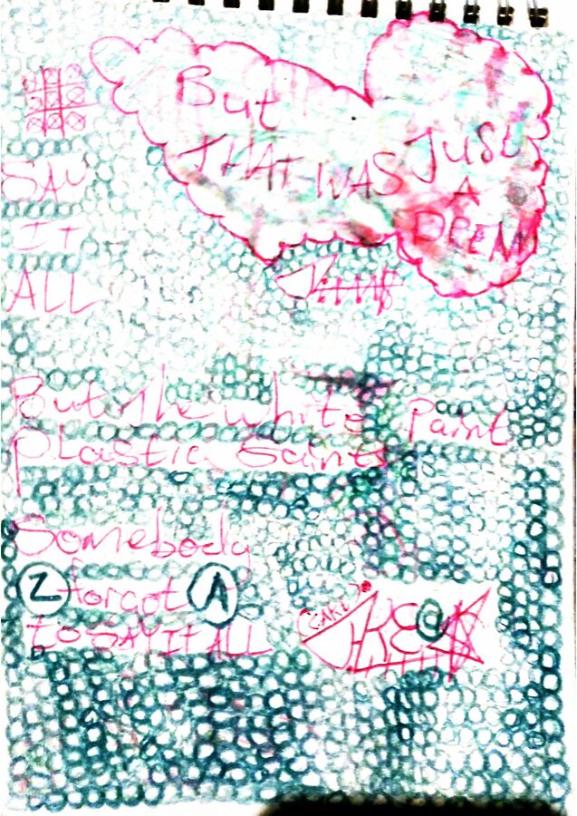 Hand-drawn sketchbook page accompanying Quantum Consciousness on a Universal Scale